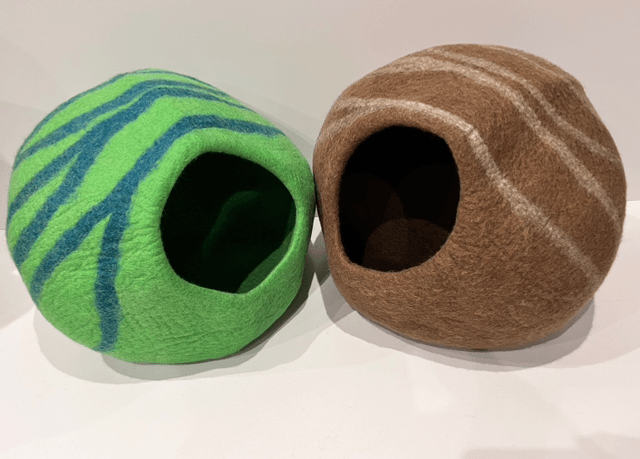 Hand Made Luxurious Felted Cat Cave Beds