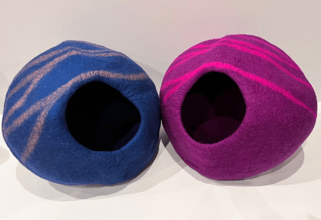 Hand Made Luxurious Felted Cat Cave Beds